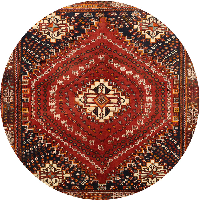 Round Traditional Red Persian Rug, tr862