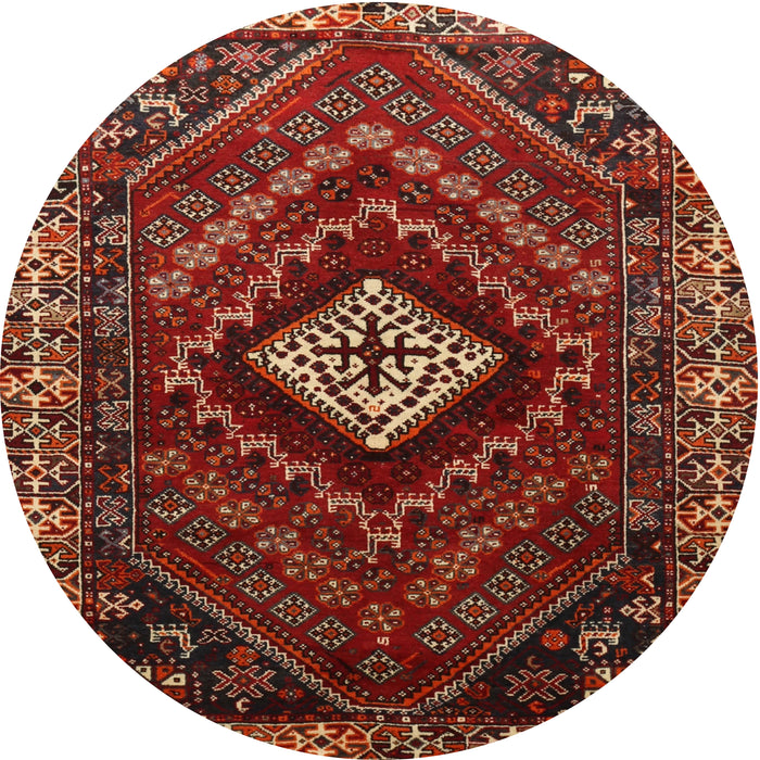 Round Traditional Red Persian Rug, tr865
