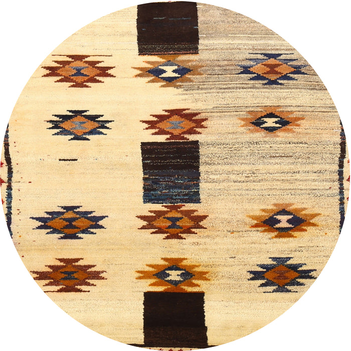 Square Machine Washable Traditional Gold Brown Rug, wshtr877