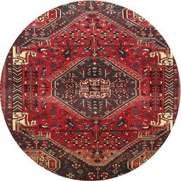 Square Machine Washable Traditional Brown Rug, wshtr880