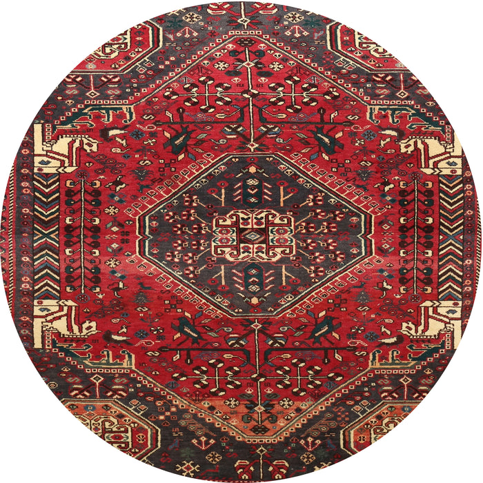 Square Machine Washable Traditional Brown Rug, wshtr880