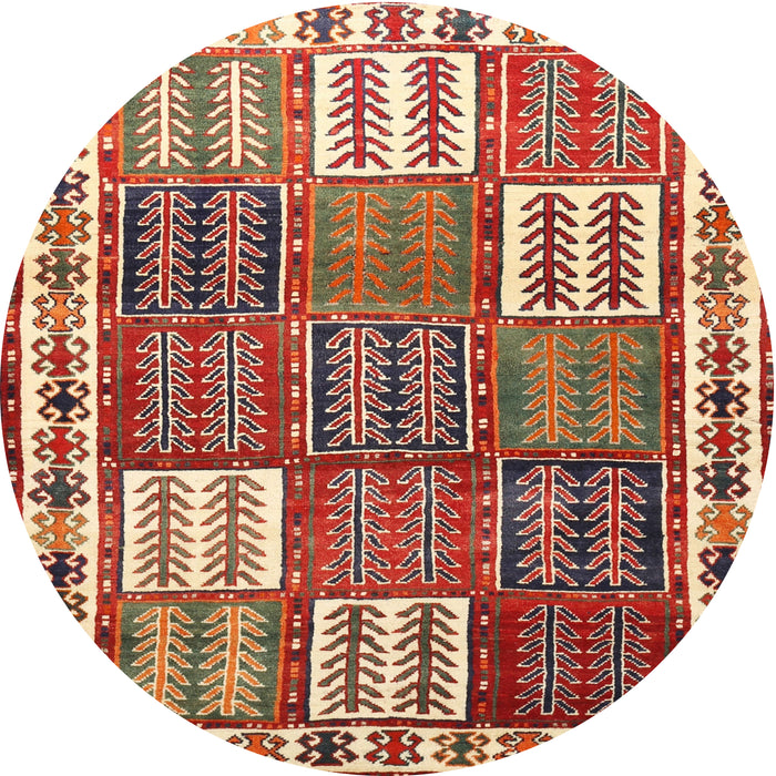 Round Traditional Red Persian Rug, tr883