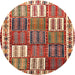 Round Traditional Red Persian Rug, tr883