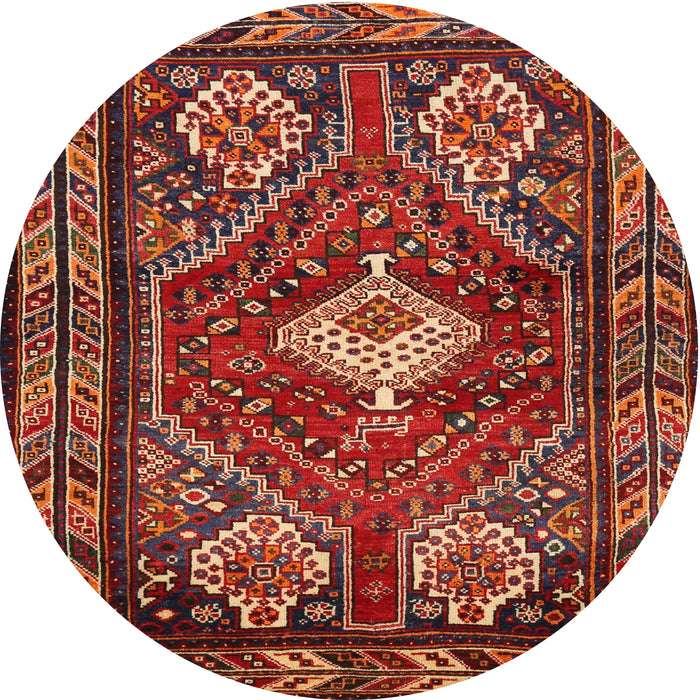Round Traditional Red Persian Rug, tr902
