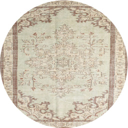 Square Machine Washable Traditional Camel Brown Rug, wshtr910