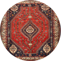 Square Machine Washable Traditional Tomato Red Rug, wshtr912
