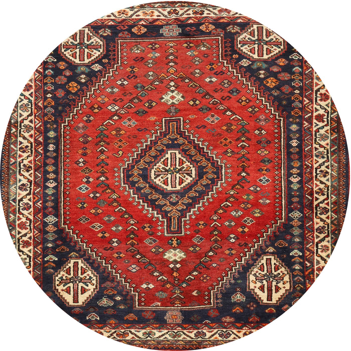 Round Traditional Red Persian Rug, tr912
