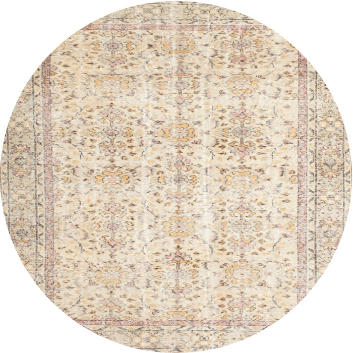 Square Machine Washable Traditional Navajo White Rug, wshtr914