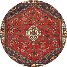 Square Machine Washable Traditional Dark Gold Brown Rug, wshtr915