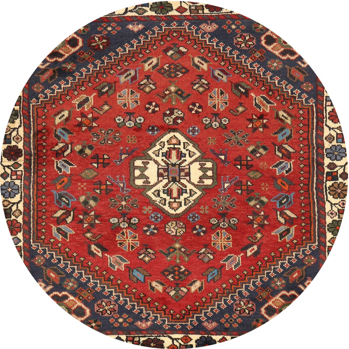 Square Machine Washable Traditional Dark Gold Brown Rug, wshtr915