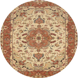 Square Machine Washable Traditional Red Rug, wshtr940