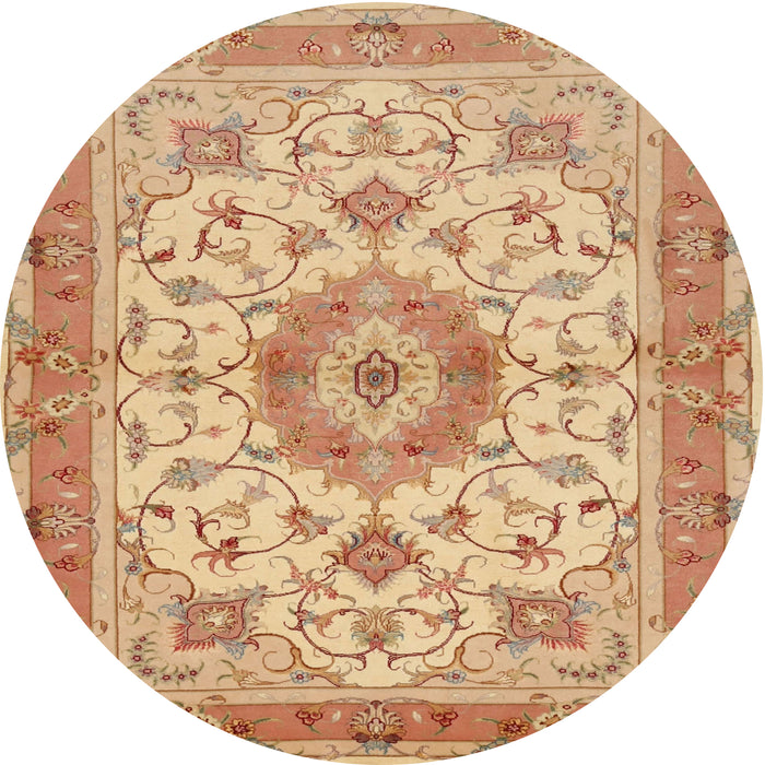 Square Machine Washable Traditional Orange Rug, wshtr941