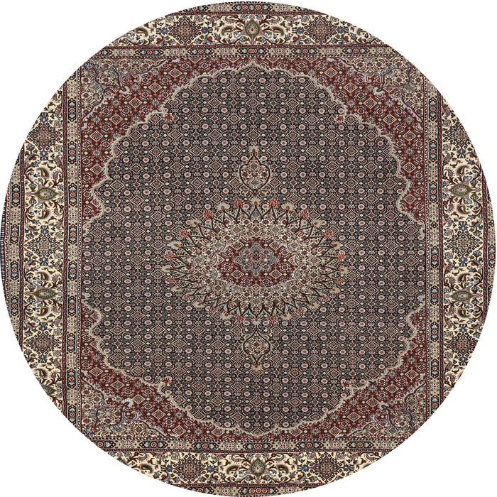 Square Machine Washable Traditional Bakers Brown Rug, wshtr949