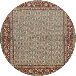 Square Machine Washable Traditional Light French Beige Brown Rug, wshtr951