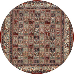 Square Machine Washable Traditional Camel Brown Rug, wshtr959