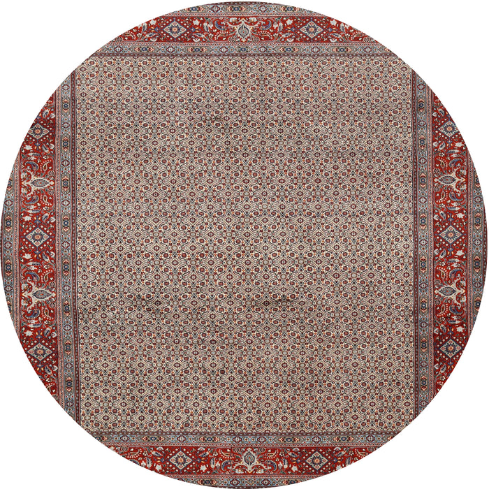 Square Machine Washable Traditional Light French Beige Brown Rug, wshtr960