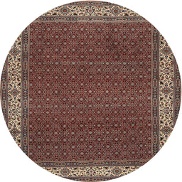 Square Machine Washable Traditional Camel Brown Rug, wshtr961