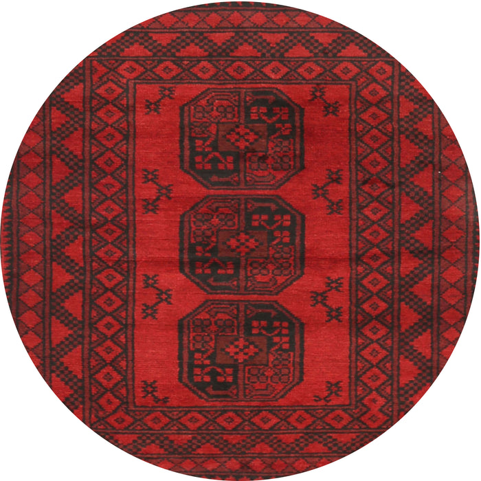 Round Traditional Red Persian Rug, tr963