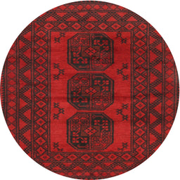 Square Machine Washable Traditional Red Rug, wshtr963