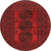 Square Machine Washable Traditional Red Rug, wshtr963