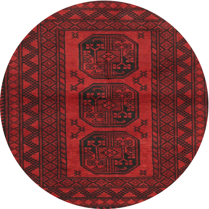 Round Traditional Red Southwestern Rug, tr964
