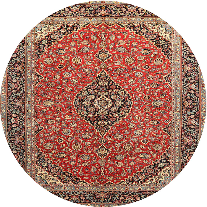 Round Traditional Red Persian Rug, tr966