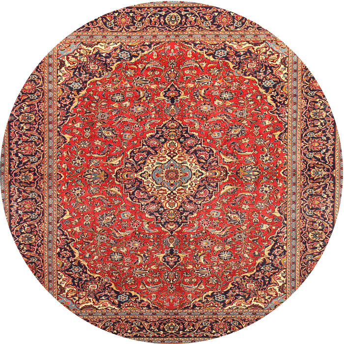 Round Traditional Sand Brown Persian Rug, tr968
