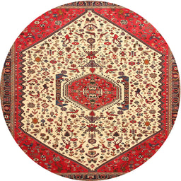Square Machine Washable Traditional Tomato Red Rug, wshtr971