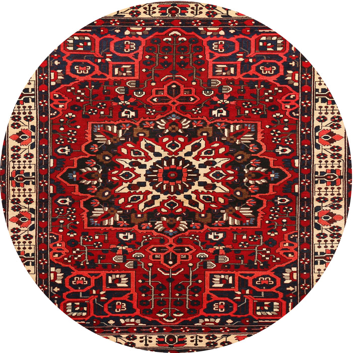 Round Traditional Brown Persian Rug, tr972