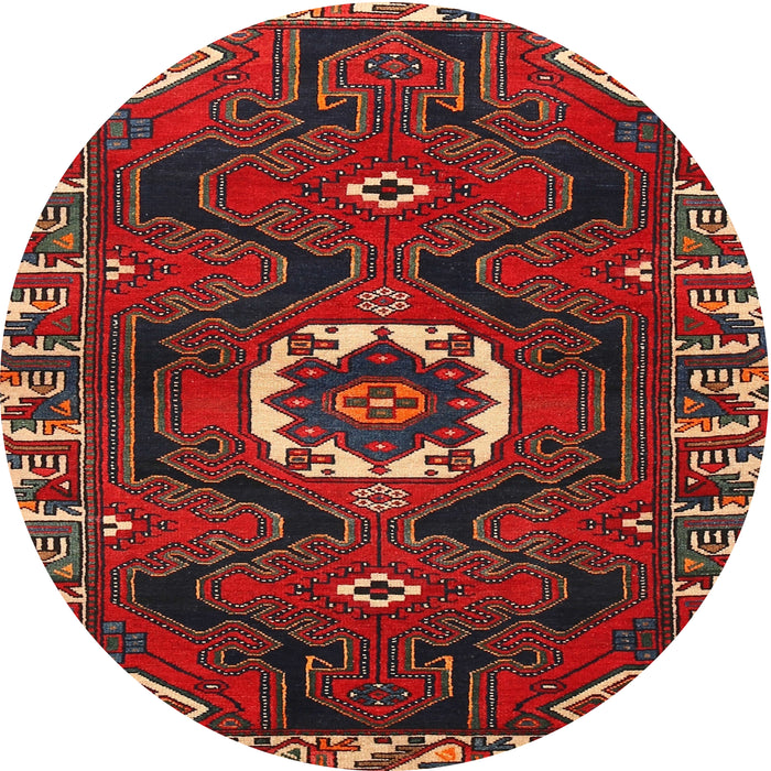 Round Traditional Brown Persian Rug, tr975