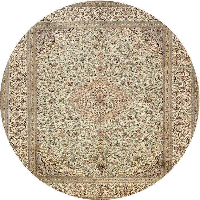 Round Traditional Brown Persian Rug, tr990