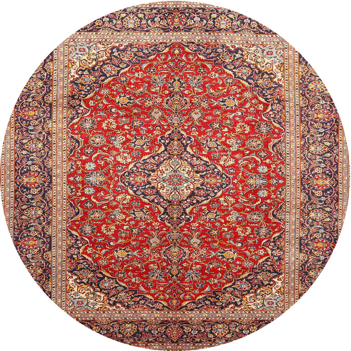 Square Machine Washable Traditional Red Rug, wshtr993