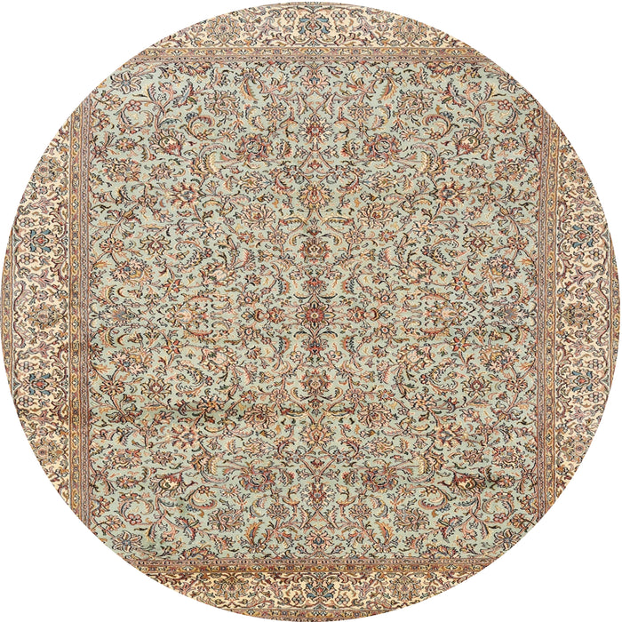 Round Traditional Brown Persian Rug, tr995