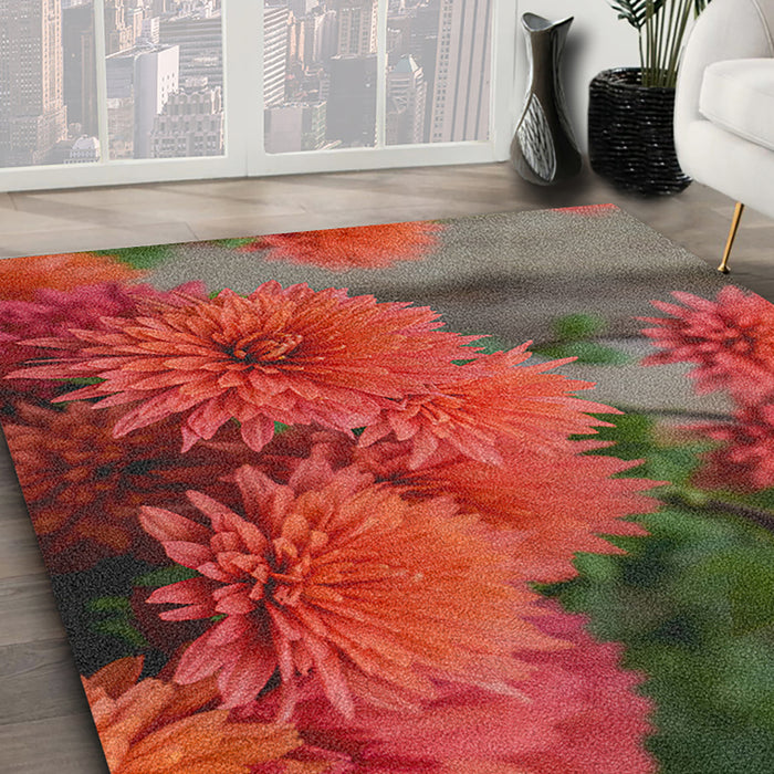 Ahgly Company Indoor Rectangle Plants Flower Area Rugs, 4' x 6'