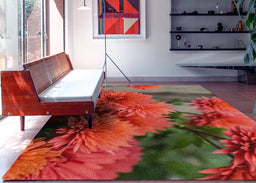 Ahgly Company Indoor Rectangle Plants Flower Area Rugs, 7' x 9'