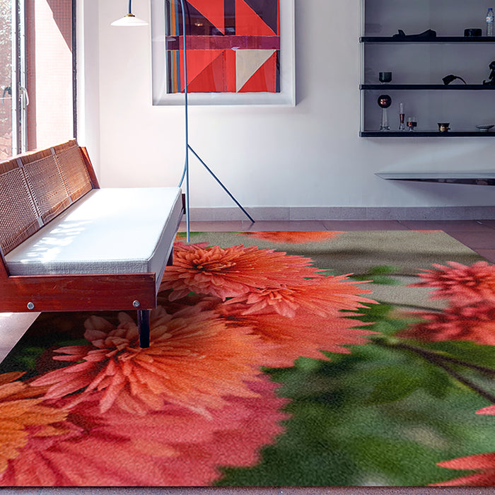 Ahgly Company Indoor Rectangle Plants Flower Area Rugs, 7' x 9'