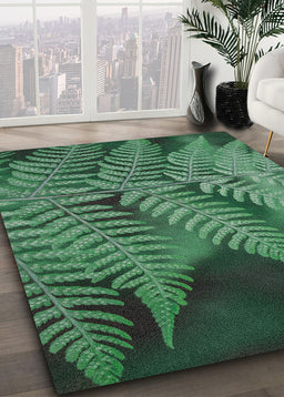Ahgly Company Indoor Rectangle Plants Leaves Area Rugs, 4' x 6'