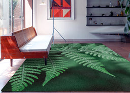 Ahgly Company Indoor Rectangle Plants Leaves Area Rugs, 7' x 9'