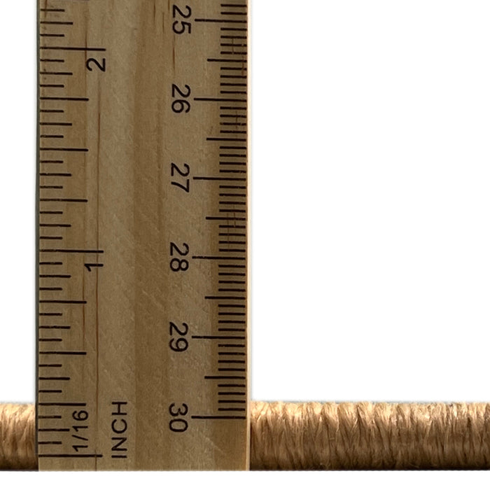 Thickness of Mid-Century Modern Brown Sand Brown Oriental Rug, urb3042