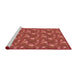 Sideview of Machine Washable Transitional Red Rug, wshpat1rd