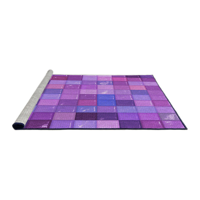 Sideview of Machine Washable Transitional Purple Rug, wshpat100pur