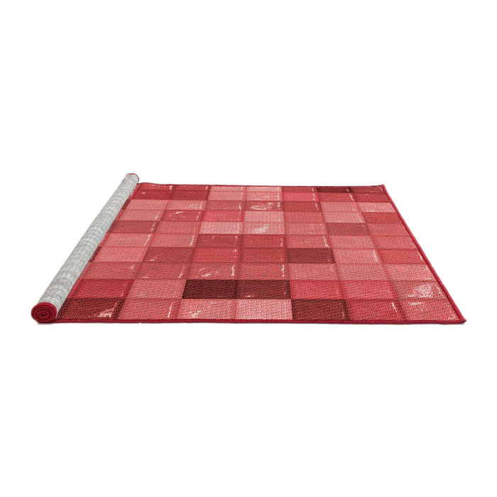 Sideview of Machine Washable Transitional Red Rug, wshpat100rd