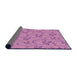 Thickness of Patterned Violet Purple Rug, pat1002pur