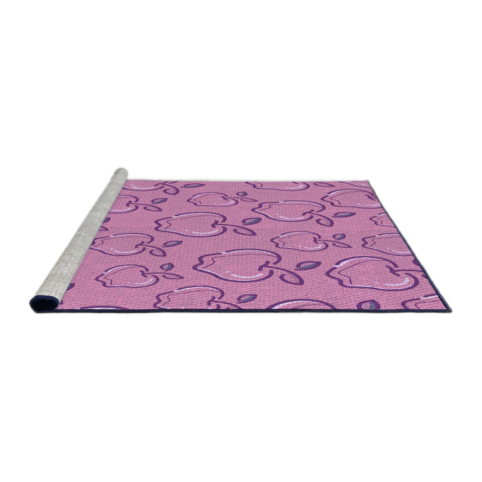 Sideview of Machine Washable Transitional Violet Purple Rug, wshpat1002pur