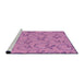 Sideview of Machine Washable Transitional Violet Purple Rug, wshpat1002pur