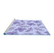 Sideview of Machine Washable Transitional Purple Rug, wshpat1003blu