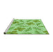 Sideview of Machine Washable Transitional Jade Green Rug, wshpat1003grn