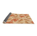 Thickness of Patterned Neon Orange Rug, pat1003org