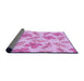 Thickness of Patterned Blossom Pink Rug, pat1003pur