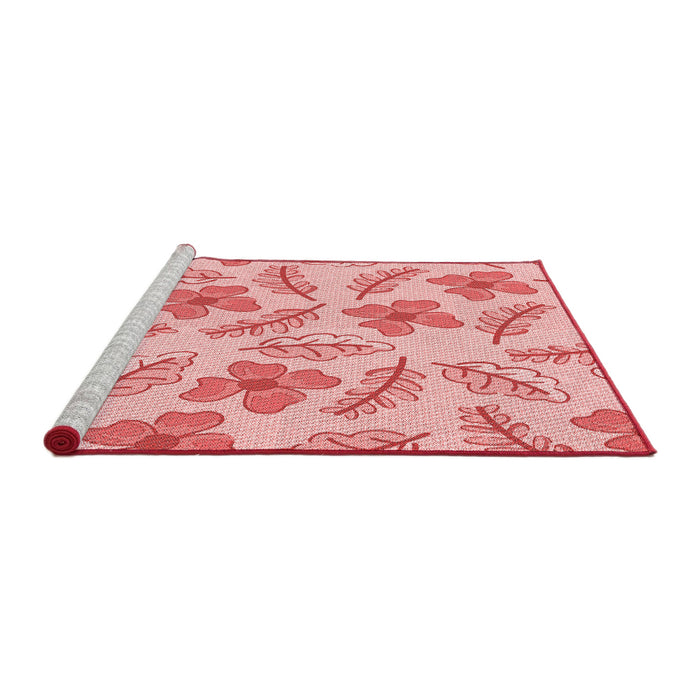 Sideview of Machine Washable Transitional Red Rug, wshpat1003rd